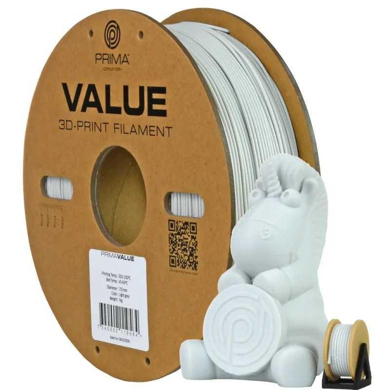 PrimaValue PETG – 1,75mm – 1kg – Grå