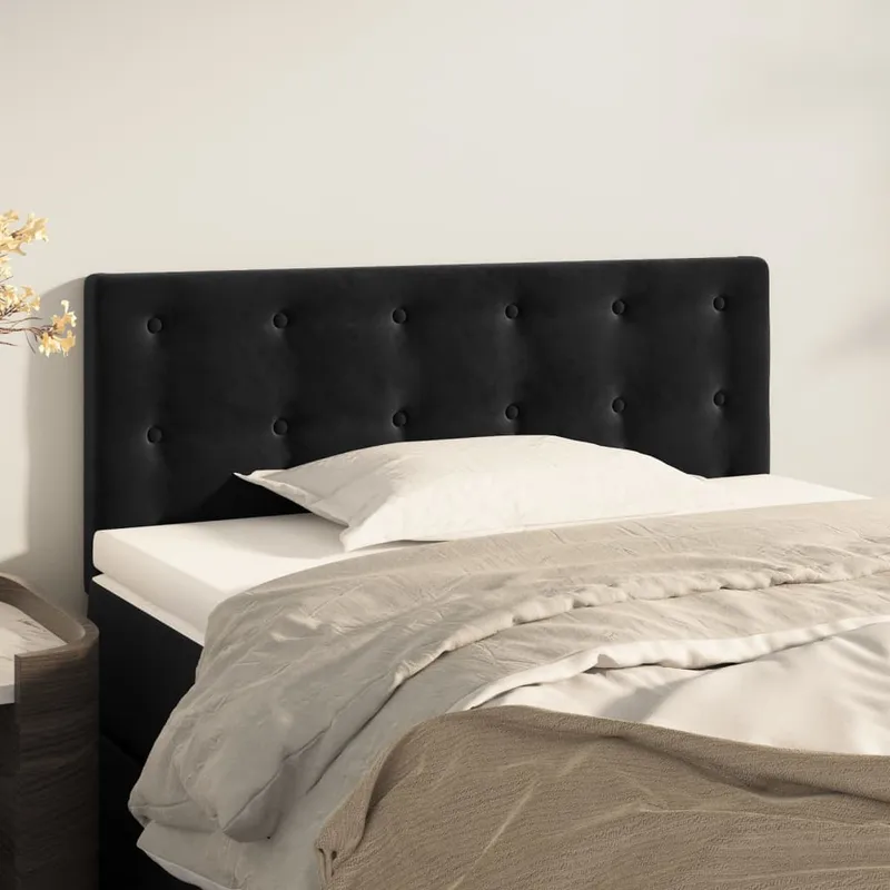 vidaXL Sänggavel svart 80x5x78/88 cm sammet (#2569)