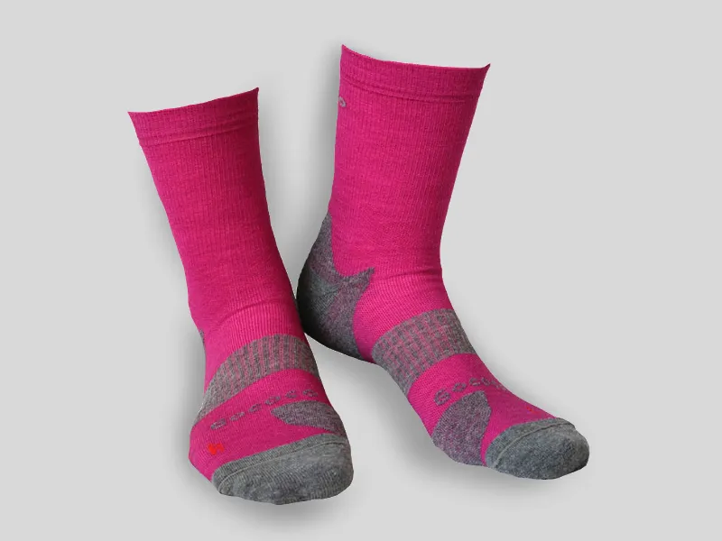Gococo Technical Cushion High Wool Fuchsia – Löparstrumpa i Merinoull (#5281)