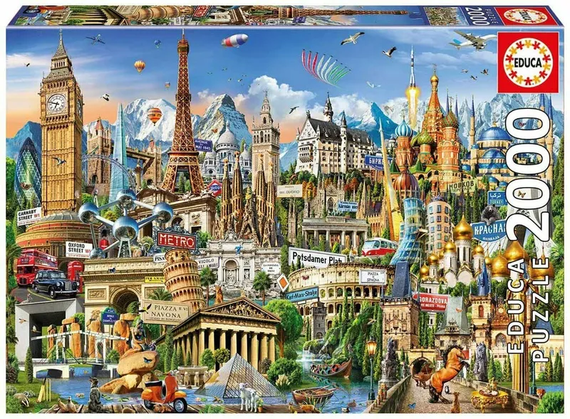 Pussel - Europeiska Landmärken 2000 Bitar