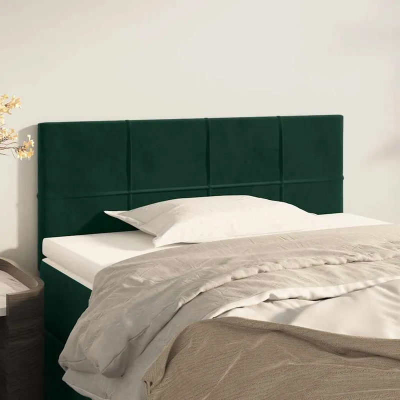 vidaXL Sänggavel mörkgrön 90x5x78/88 cm sammet (#8739)