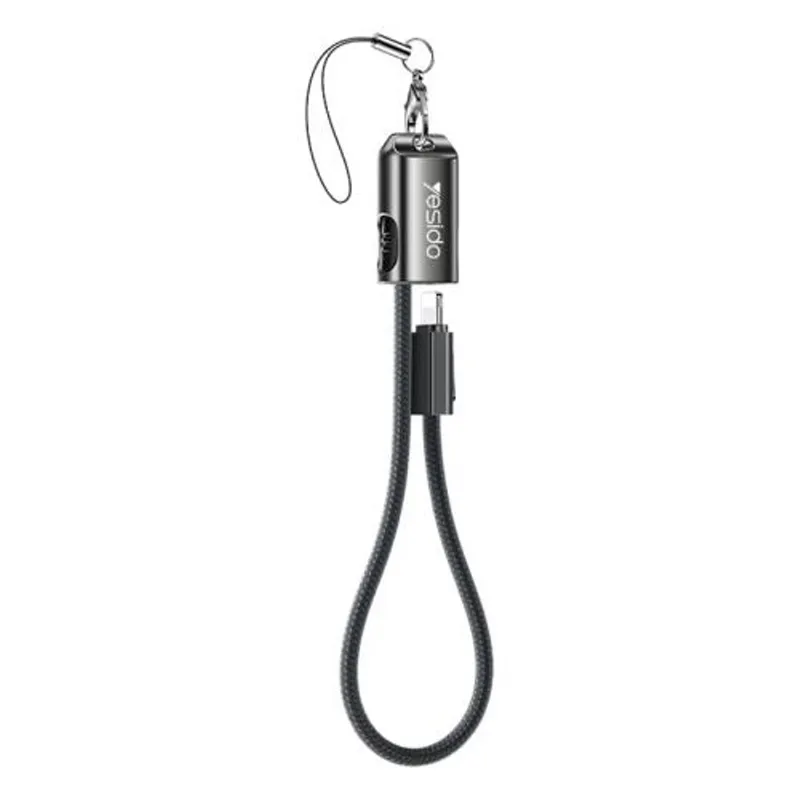 Yesido USB-C till blixtsnabb laddningskabel 27W, 20cm – Svart