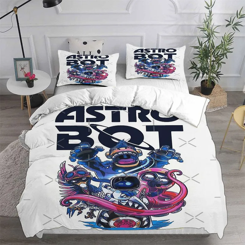 ASTRO BOT Sängkläder Sängset Sängöverkast Täcke Påslakan Örngott 2-3 Delars Set Barn Vuxen Sovrumsdekoration Barnpresenter AU Single 140x210cm (#1981)