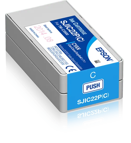 Epson SJIC22P(C) Cyan Ink - Bläckpatron Blå