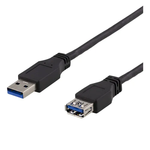 Deltaco USB3-241 - USB extension cable - USB Type A to USB Type A - 1 m