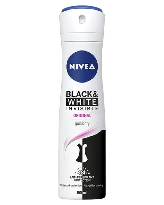 Nivea Black & White Invisible Original Anti-Perspirant Deodorant Spray 150 ml