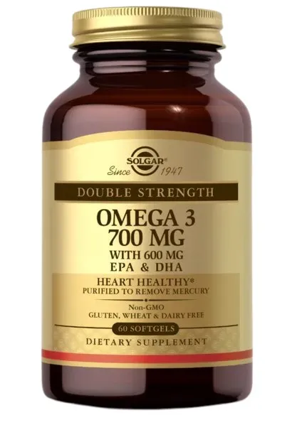 Solgar - Dubbelstyrka Omega-3, 60 mjukkapslar