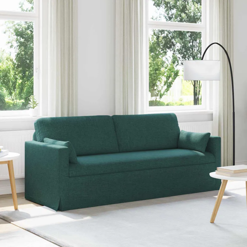 vidaXL Soffa Mörkgrön 198 x 78 x 80 cm tyg