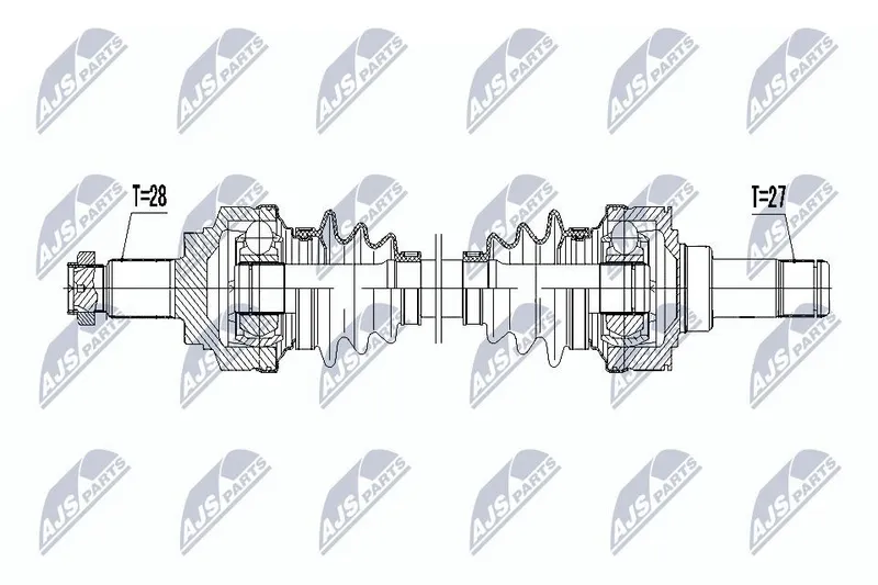 NTY NPW-BM-047 Drivaxel