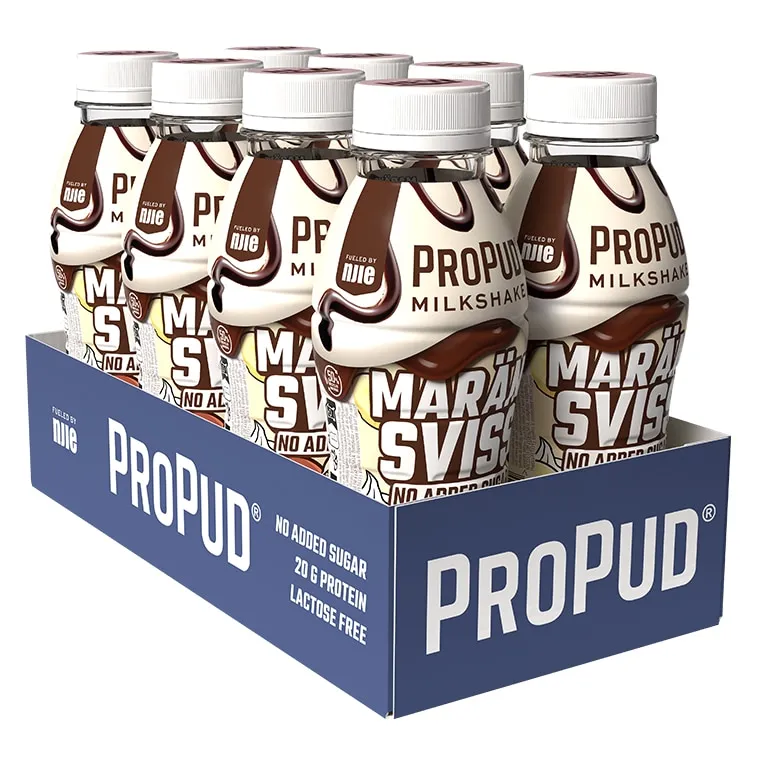 8 x ProPud Protein Milkshake, 330 ml - Marängsviss