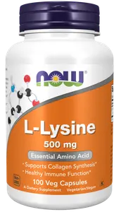 NOW Lysine 500 mg 100 kapslar
