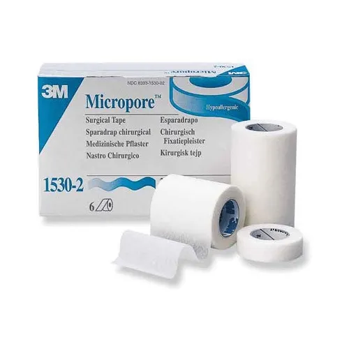 Häfta papper Micropore - 2,5cmx9,1m vit - 12 st