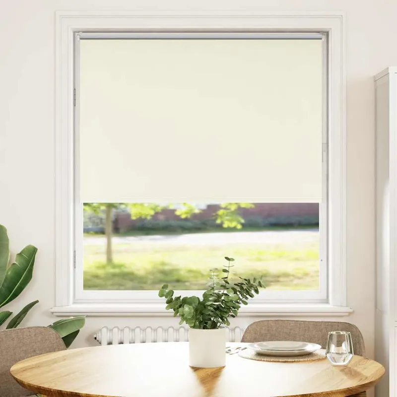 vidaXL Rullgardin mörkläggning naturvit 105×130 cm tygbredd 100,7 cm