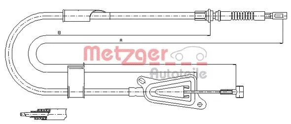 Handbromsvajer METZGER 17.0123
