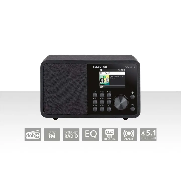 DIRA M 1 A EWF Kompakt Mono Multifunktionsradio Svart