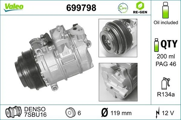 VALEO 699798 AC-kompressor