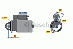 Startmotor BOSCH 0 986 022 430