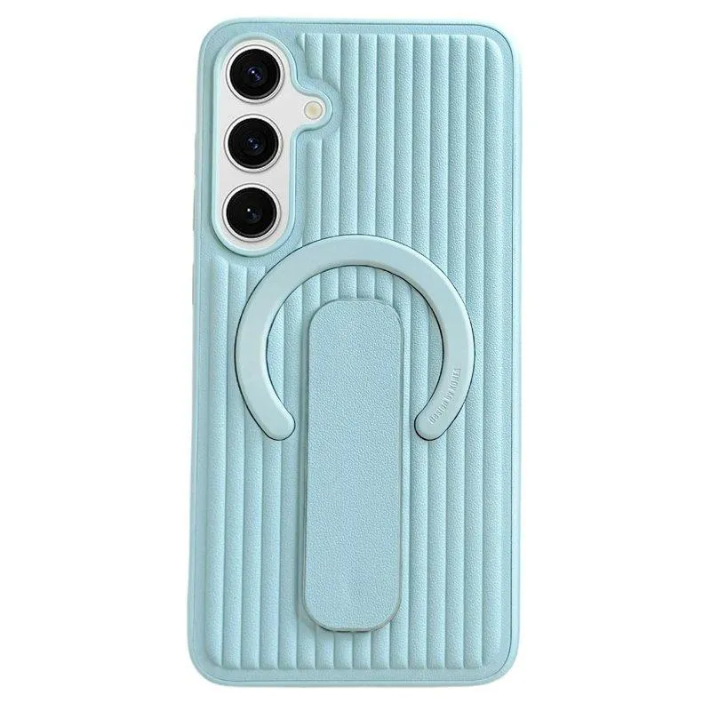 Mobilskal för Samsung Galaxy S26 Magnetiskt Fällbart Kickstand – Ljusblå