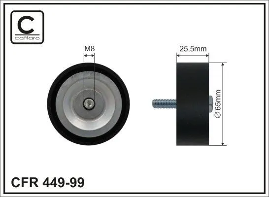 Styrrulle, drivrem CAFFARO 449-99