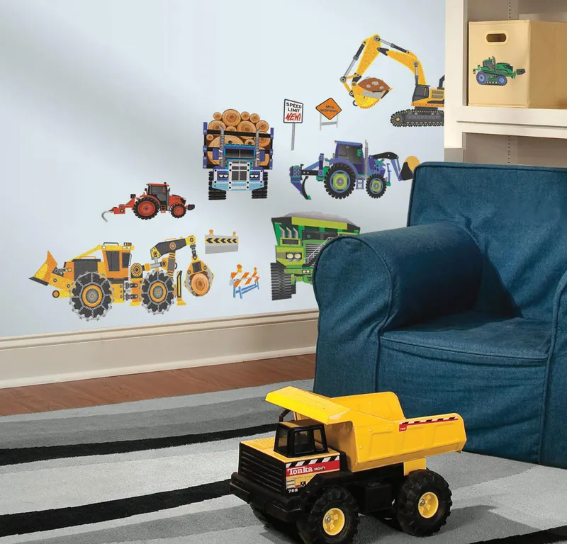 Byggmaskiner Wallstickers