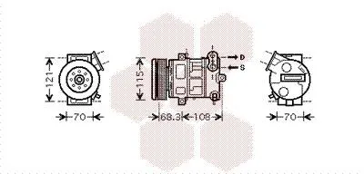 AC-kompressor VAN WEZEL 3700K418