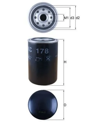 Bränslefilter MAHLE KC 178
