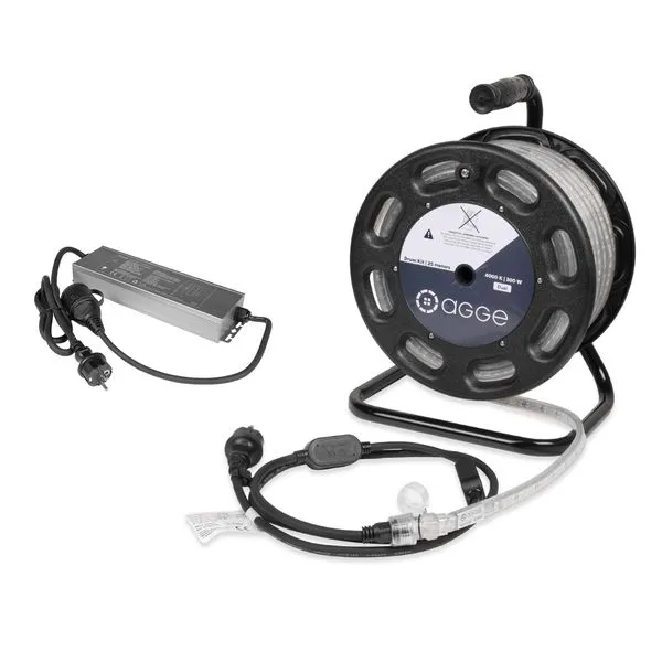 LED-list / AGGE Dual 230V – 1500 lm/m, 25 m – Rulle, LED-list med nätsladd (4000K) + Powerbank