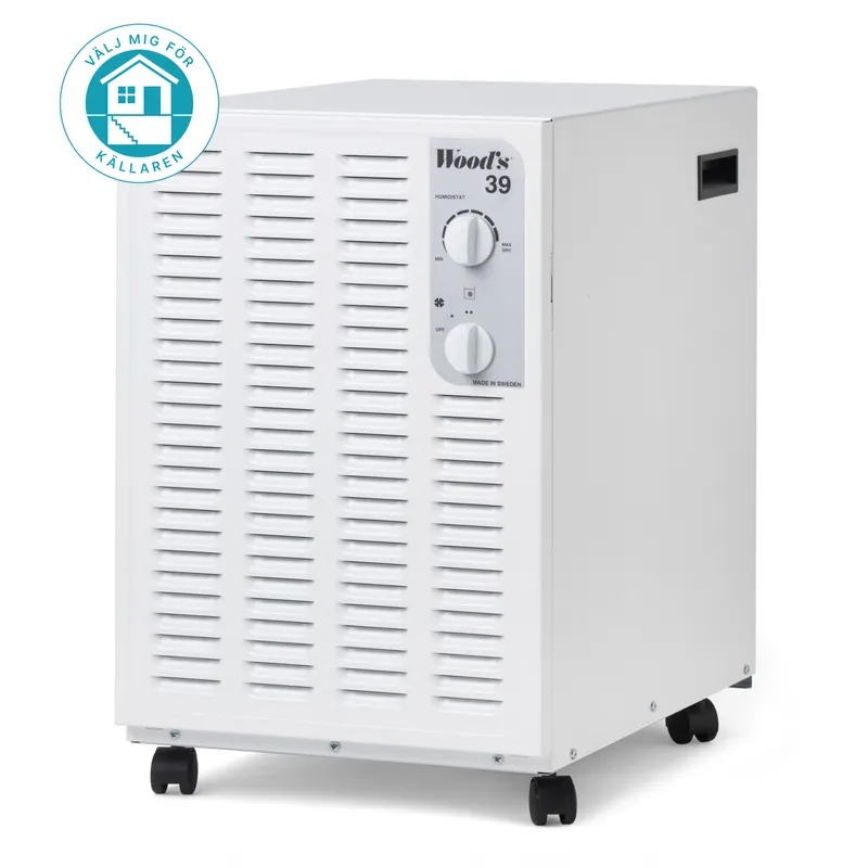 Woods SW39FW I-EcoDefrost+ Avfuktare med luftfilter, 140 m²