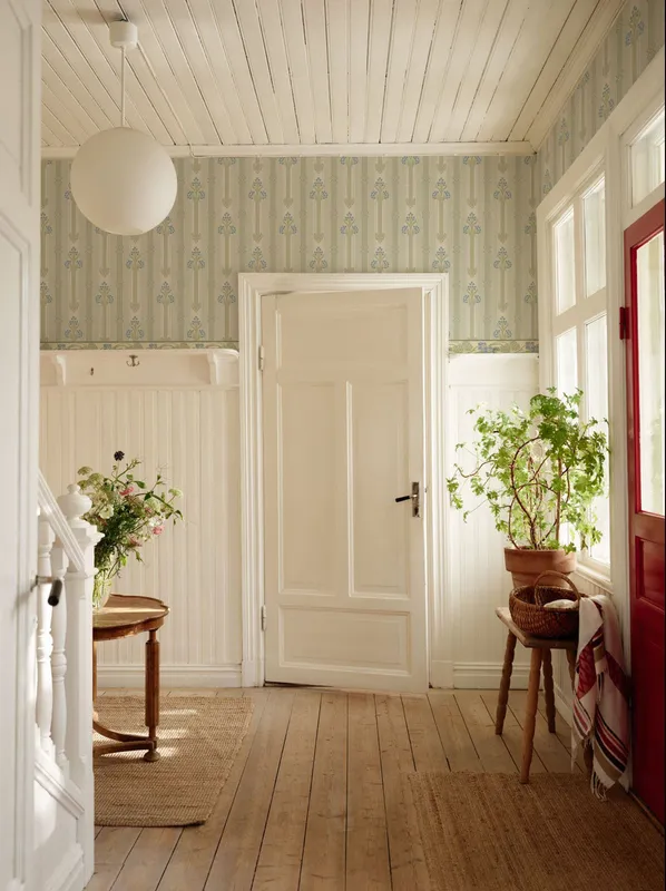 Duro Åkersta bård 059-32 Bård Gammalsvenska Papper Blå