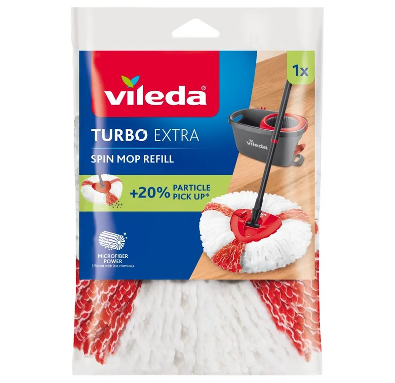 Vileda Easy Wring Turbo Spinmoppe 2-i-1-påfyllning