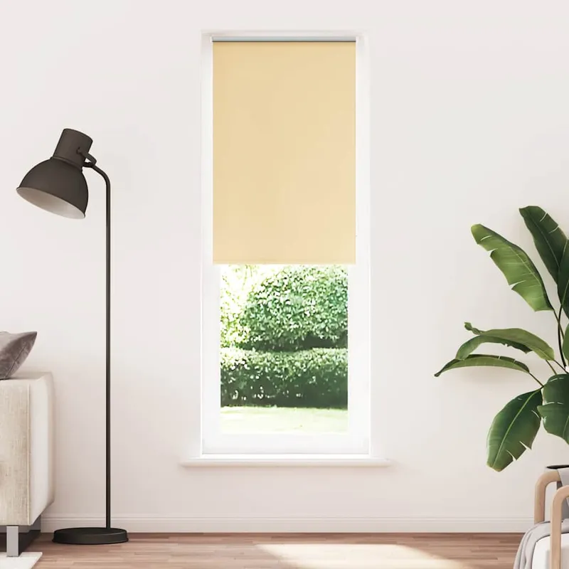 vidaXL Rullgardin mörkläggningsbeige 85×230 cm tyg bredd 80,7 cm