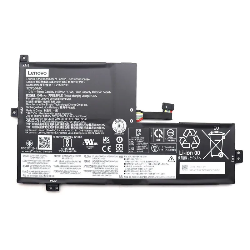 Lenovo Laptop Batteri 3C 47Wh 11,31V L22M3PG0 SP/C