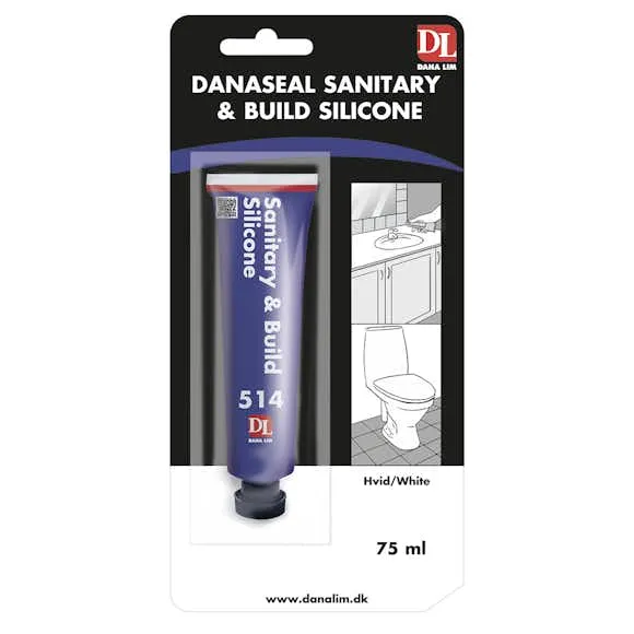 VÅTRUMSSILIKON SANITARY&BUILD 514 VIT 75ML | Beijerbygg Byggmaterial