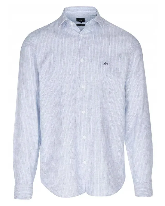 Armani Exchange Regular Fit Shirt Blå Str. M