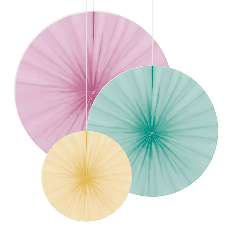 Pappersfjädrar Pastell – 3-pack