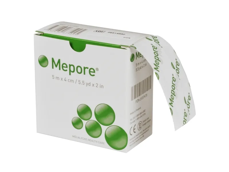 Plåster nonwoven Mepore - 4cmx5m rulle vitt