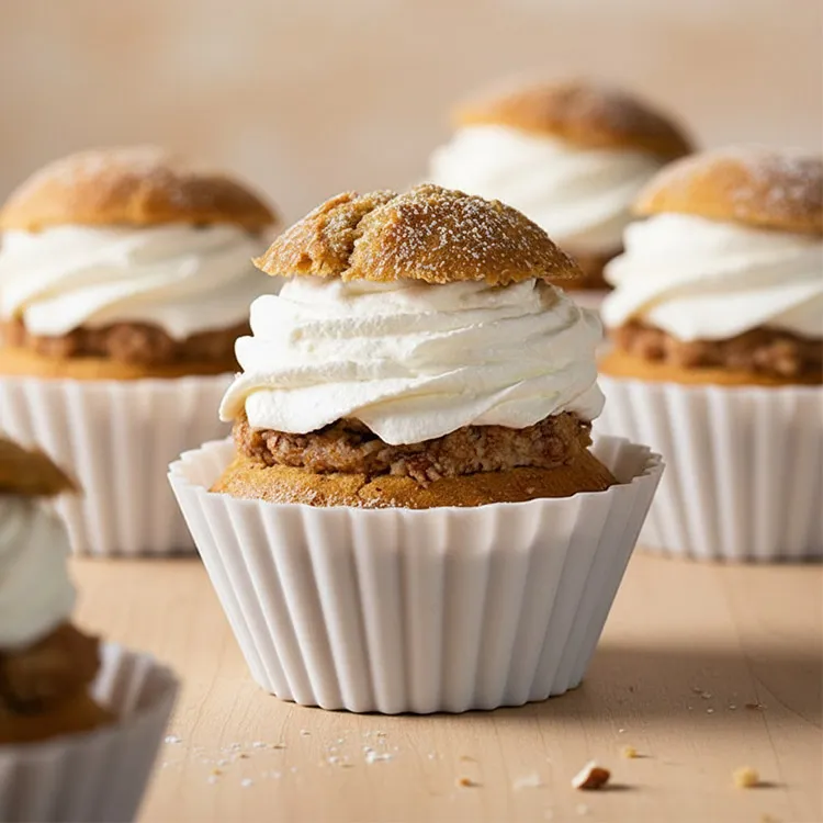 Muffinsformar i silikon, 6-pack Svartvita 2 dl formar
