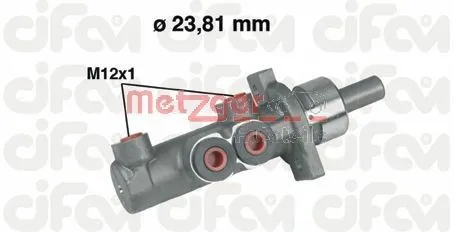 Huvudbromscylinder METZGER 202-280