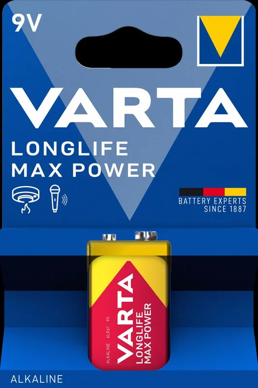 Varta Longlife Max Power 9V batteri - 1-pack