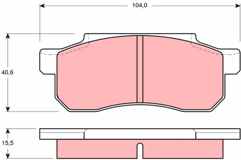 Bromsbelägg TRW GDB361