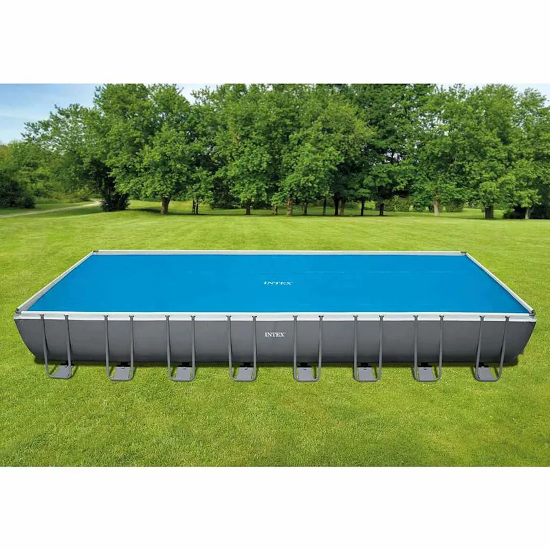 Intex Poolöverdrag solenergi blå 960×466 cm polyeten
