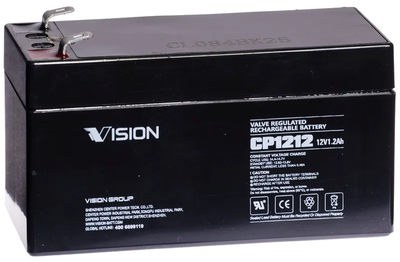 Vision CP1212 Batteri 12V 1.2 Ah