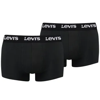 Levis Kalsonger 2P Base Trunk Svart bomull Medium Herr
