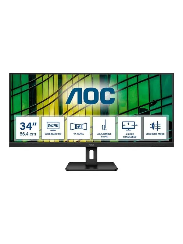 34″ Aoc U34E2M - 3440X1440 (Uwqhd) - 100HZ - Va