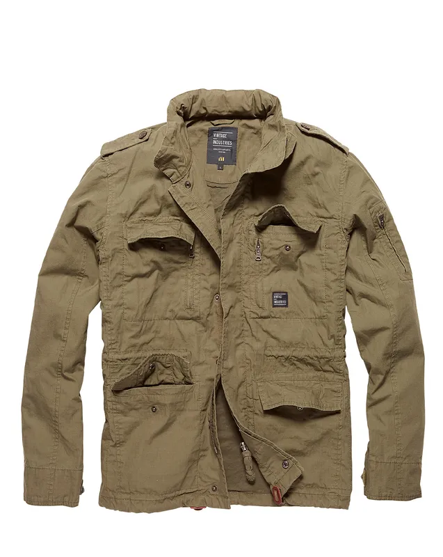 Vintage Industries Cranford – M-65-inspirerad militärjacka Beige (#6442)