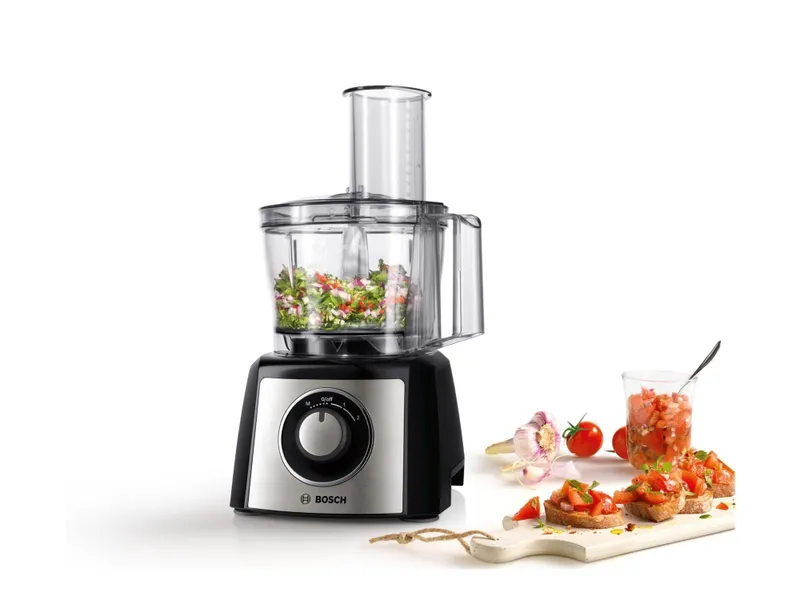 Bosch MultiTalent 3 MCM3401M – Matberedare – 800 W – borstat stål/svart