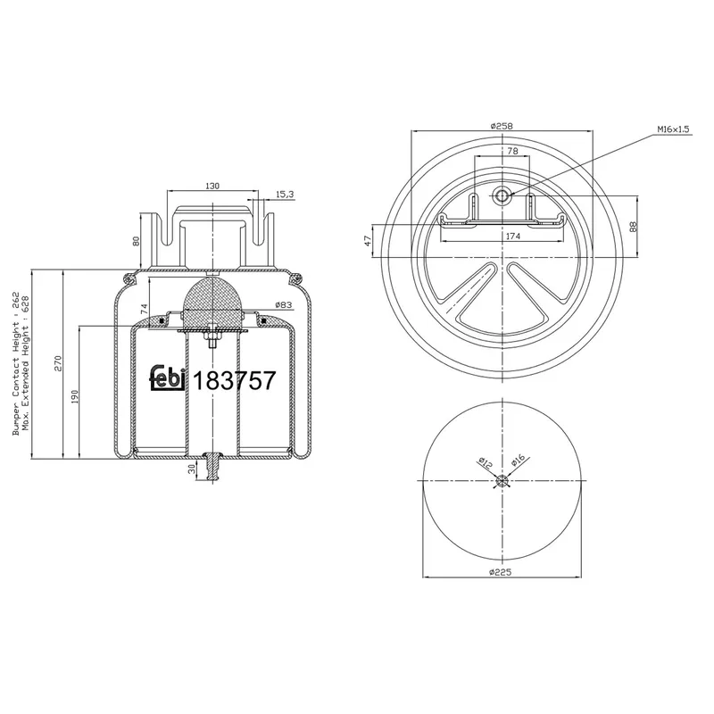 FEBI BILSTEIN 183757 Luftbälg
