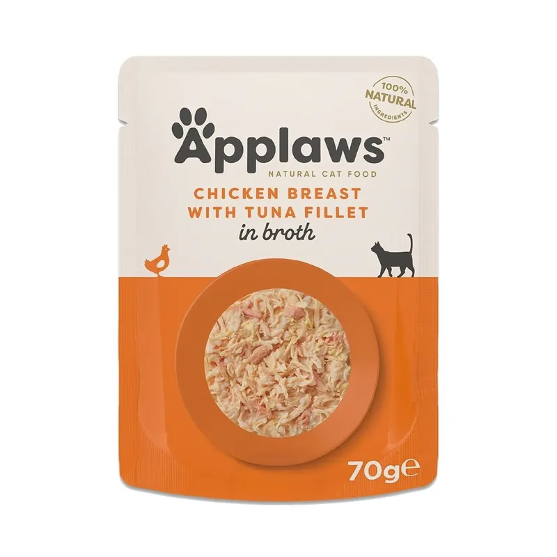 Applaws Chicken with Tuna fillet in Broth 70g