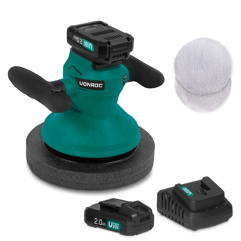 Polermaskin 20V - 2.0Ah – Ø240mm | Inkl. 2st batterier och snabbladdare
