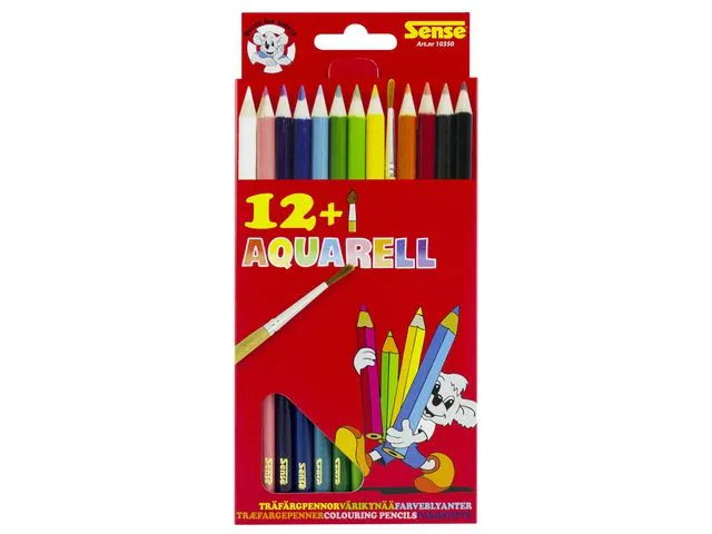 Akvarellfärgpennor 12-Pack + Pensel